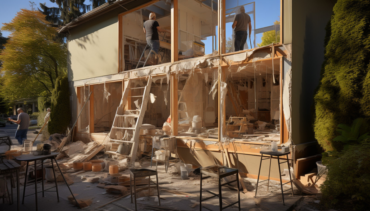 Techniques de rénovation extérieure utilisant des cartons comme matériaux temporaires